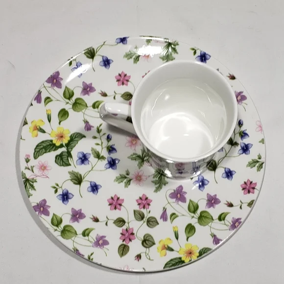 Queens snack plate & mug set, bone china. Made in England, EUC! - Picture 4 of 12